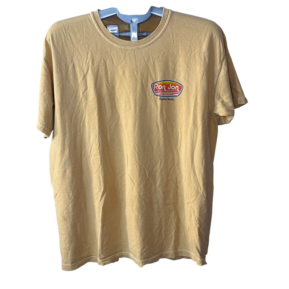 Ron Jon Surf Shop Myrtle Beach Comfort Colors Graphic Tee Yellow Large